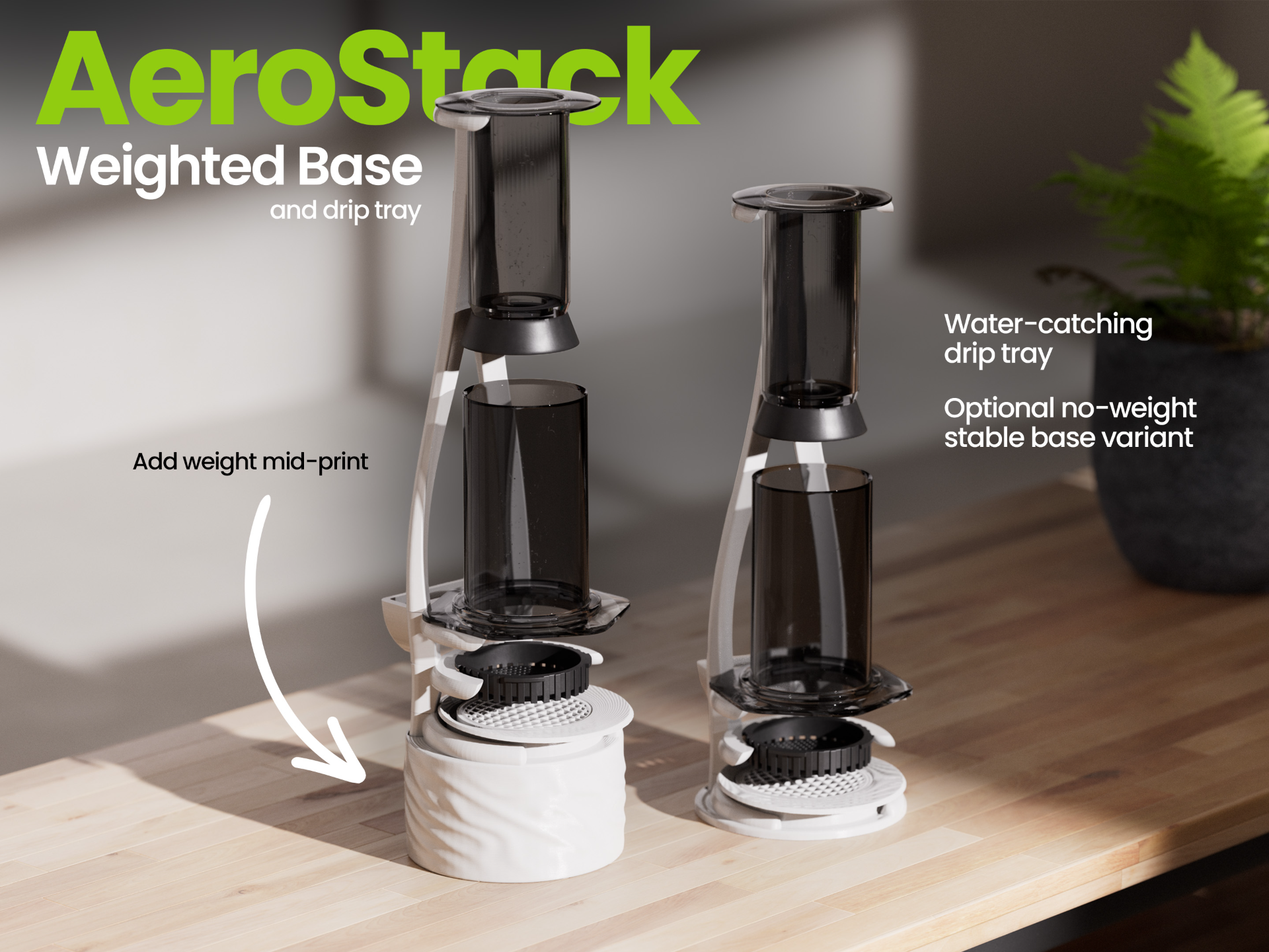 AeroStack Weighted Base and Drip Tray  - AeroPress