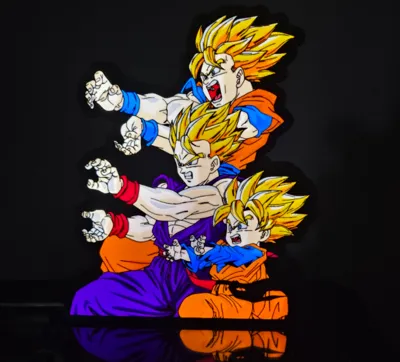 DBZ Trio Lightbox (Goku, Gohan, and Goten)