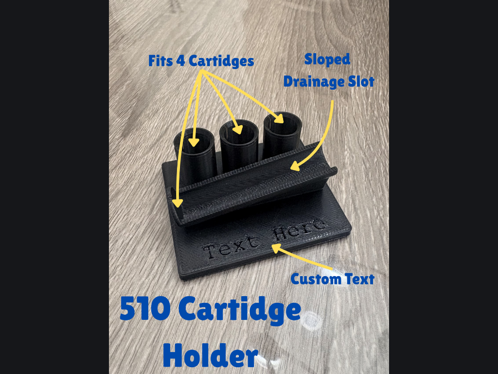 510 Cartridge Holder with Drainage Slant