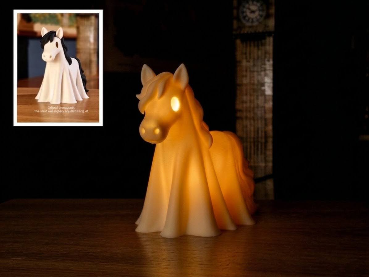 Geister Pony - Geister Pferd - LED Teelicht 3D model
