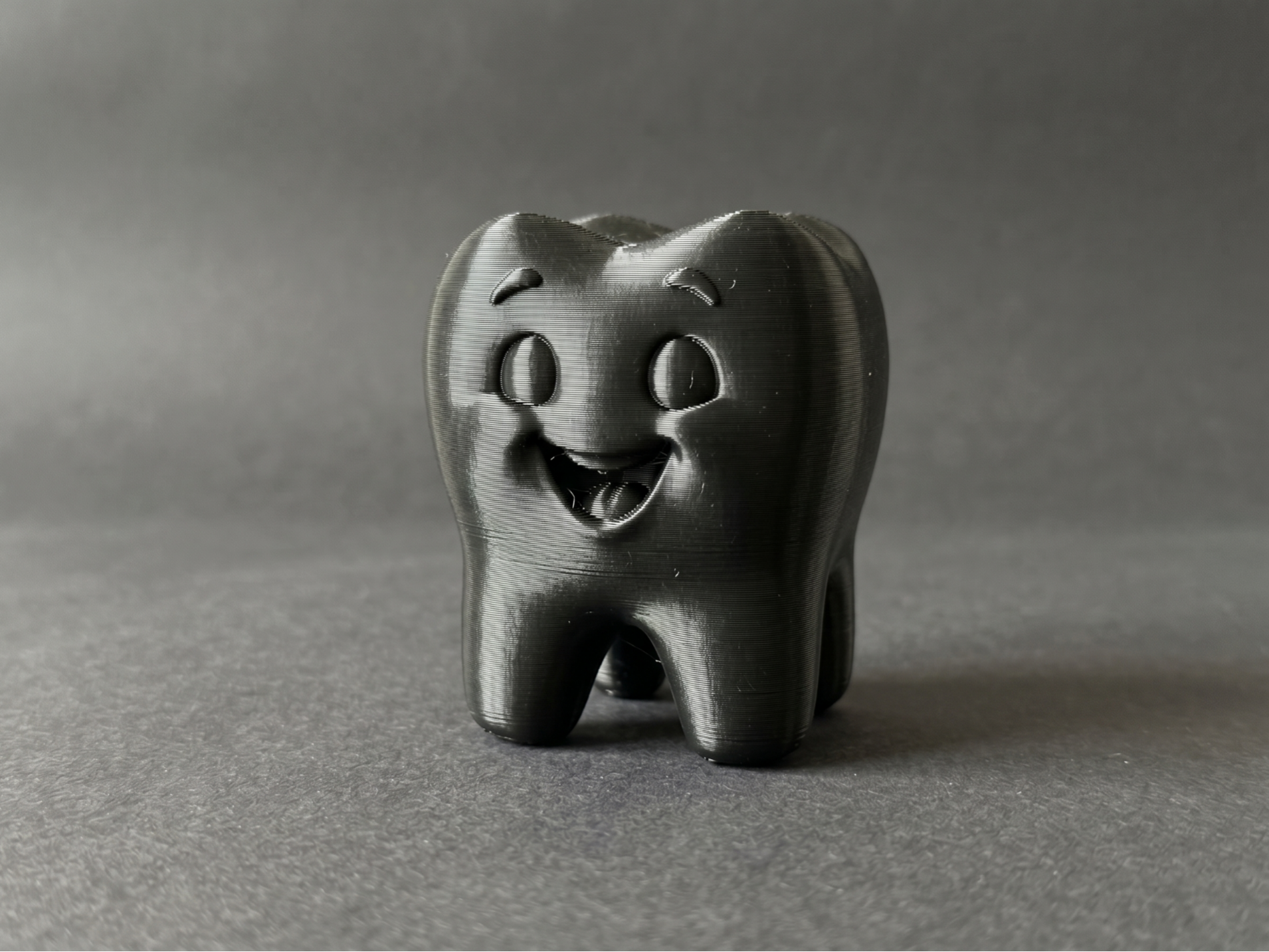 Happy Molar Tooth Figurine (Cute Cartoon Style)
