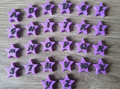 Stars Beads, Alphabet Beads, Letters Beads