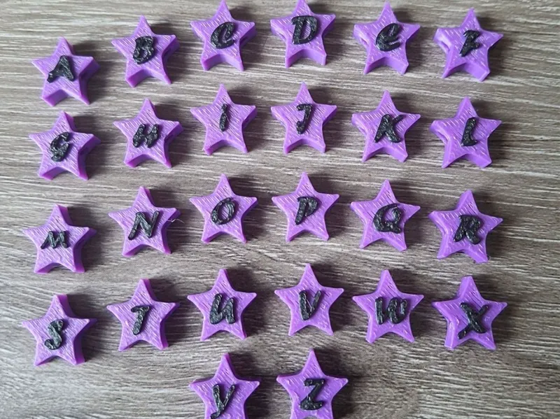 Stars Beads, Alphabet Beads, Letters Beads