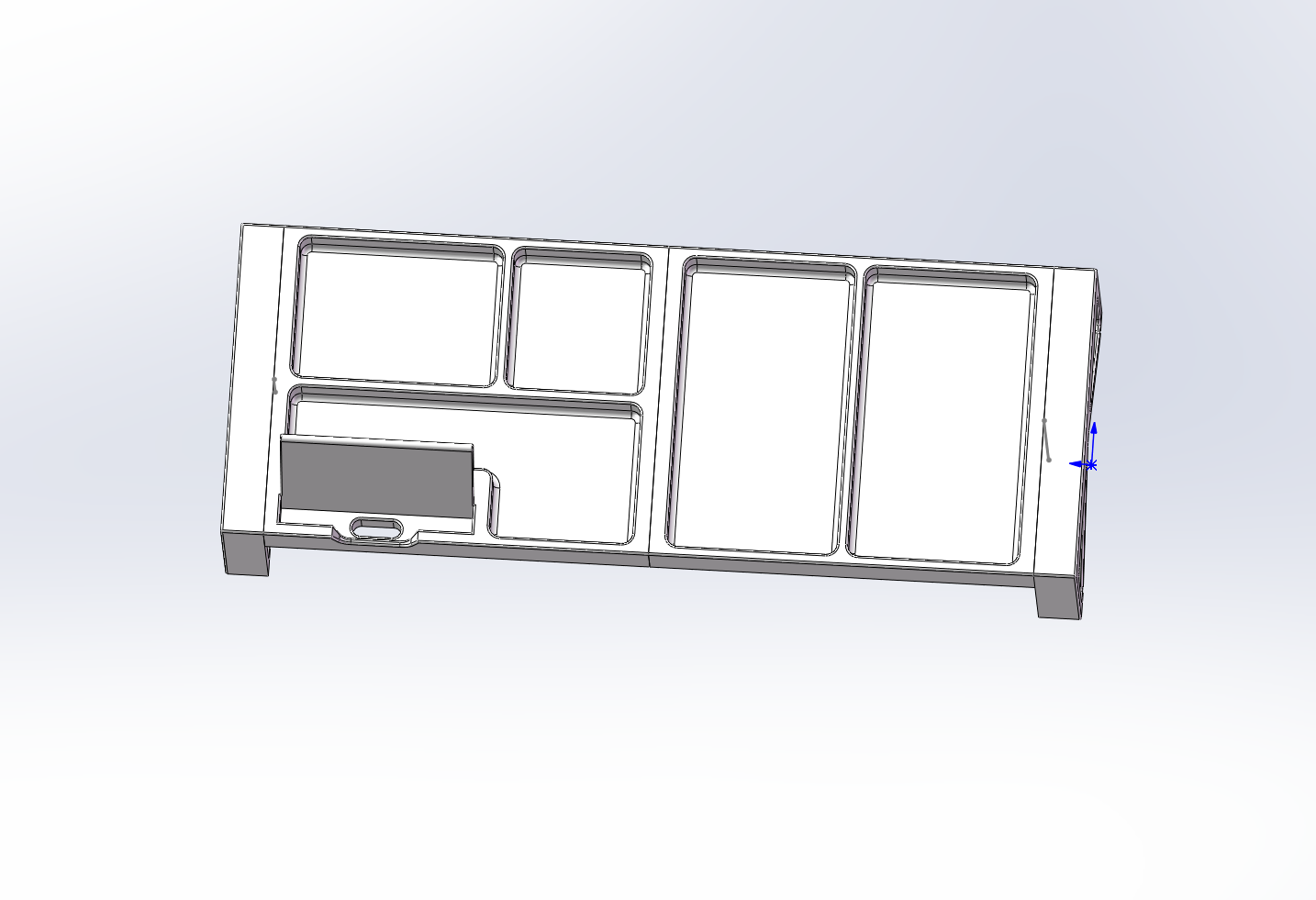 Miniatura 2 do modelo 3D 超大号桌面收纳架