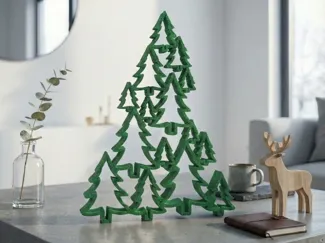 Holiday mosaic - Christmas tree from trees