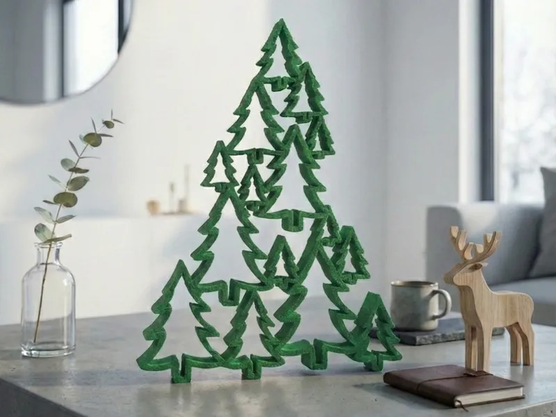 Holiday mosaic - Christmas tree from trees