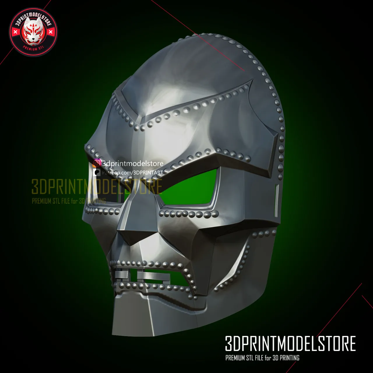 Dr Doom Mask - Marvel Doctor Doom Helmet FREE STL view 3