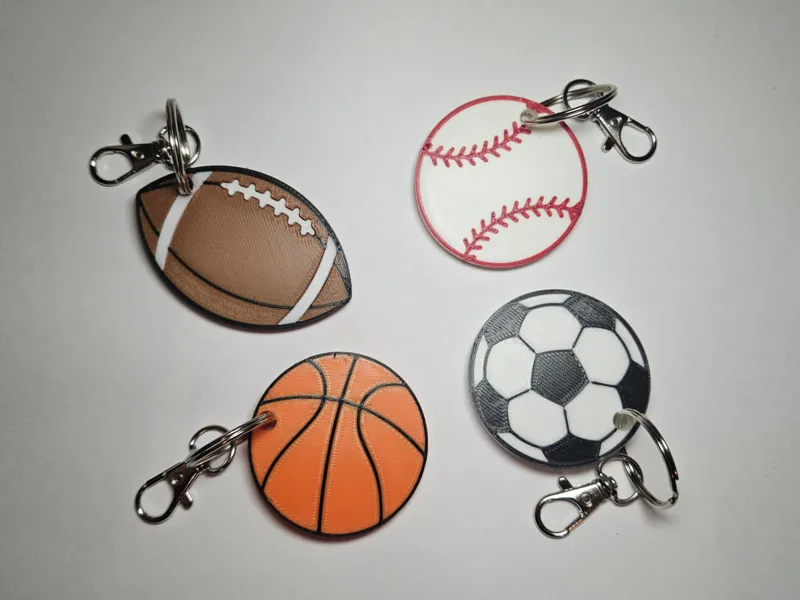 Sport ball keychains