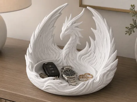 Modelo para impresión 3D: 凤凰收纳盘 — referencia de MakerWorld