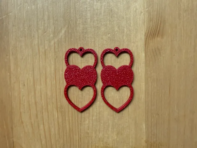 Triple Heart Earrings