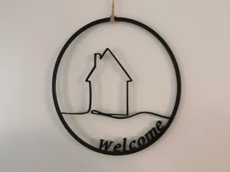 "Welcome" House Ring – Deko Ring zum Aufhängen