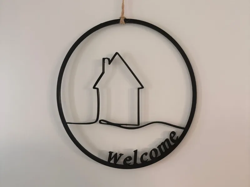 "Welcome" House Ring – Deko Ring zum Aufhängen