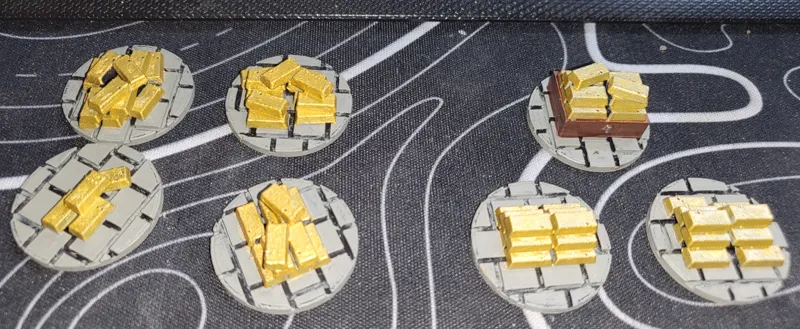 Bolt Action - Nazi Gold Objective Markers (25 mm)