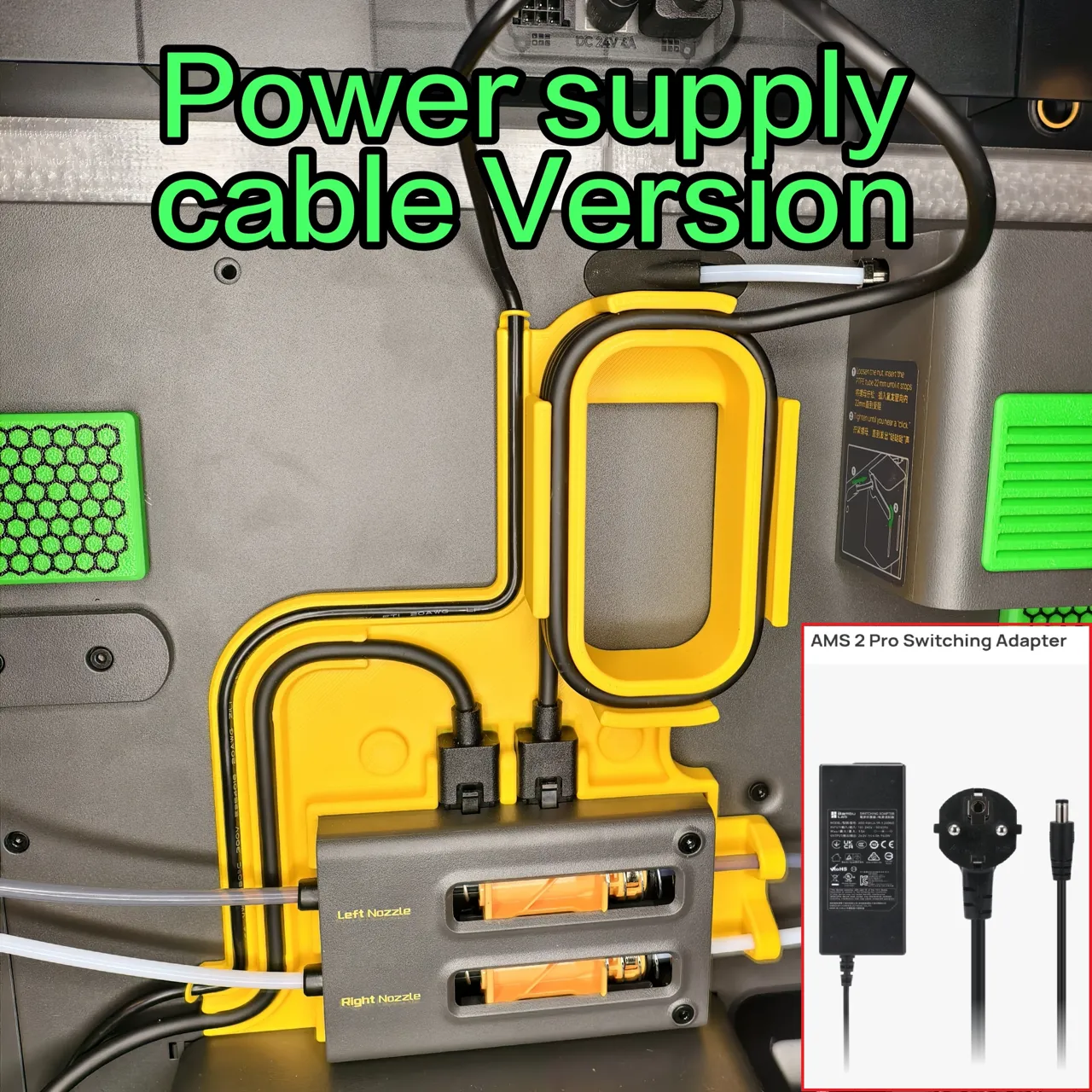 X2D / P2S Exhaust fan + AMS Cable Management view 2