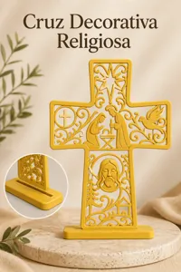 Croix décorative religieuse de Jésus avec socle emboîtable — photo 2