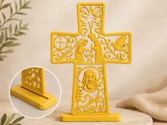 Cruz Decorativa Religiosa(Jesus) - Base Encaixável