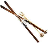 Miniature skis et bâton de ski — photo 2