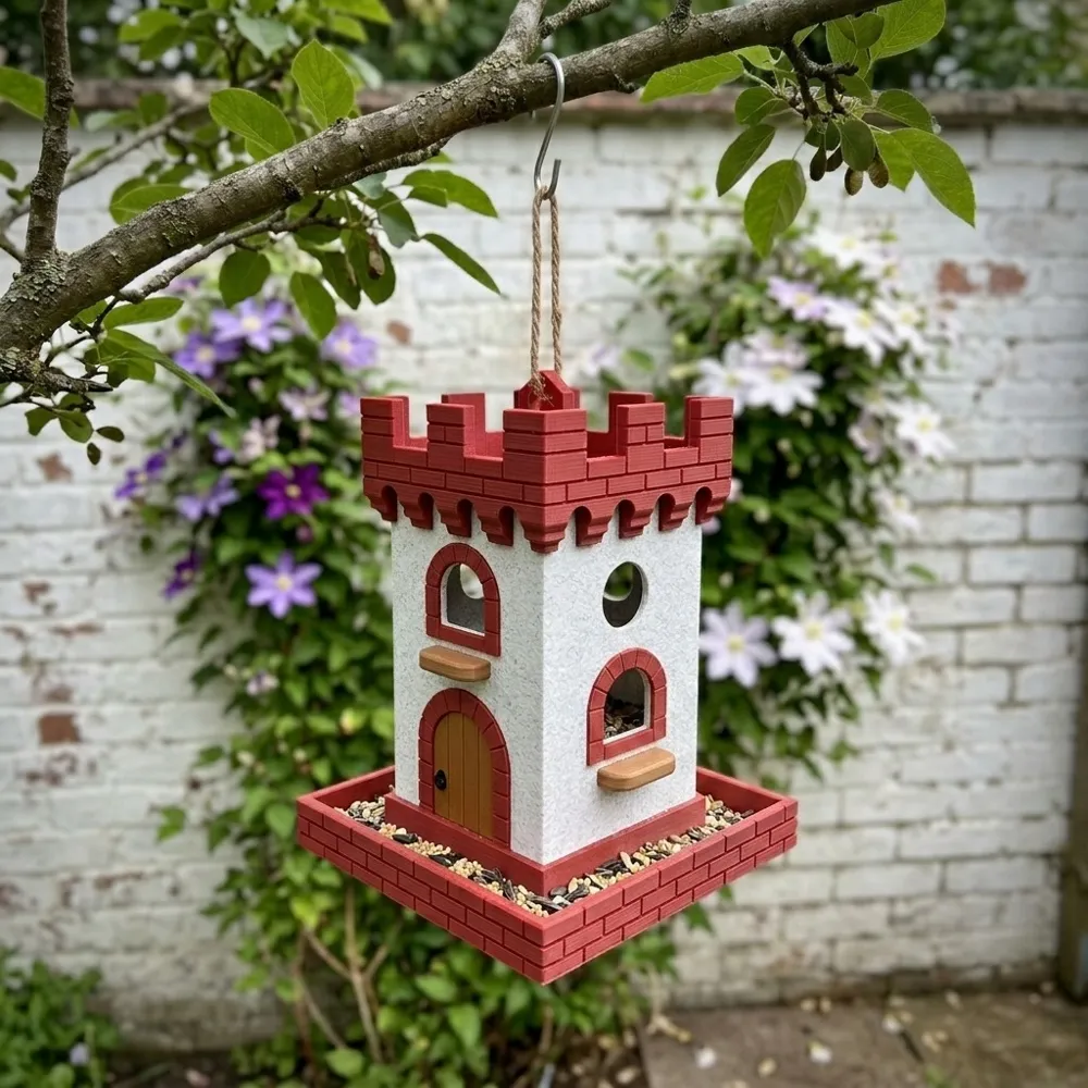 Castle Bird Feeder - Multi-Part Design - No AMS - Free 3D Print Model ...