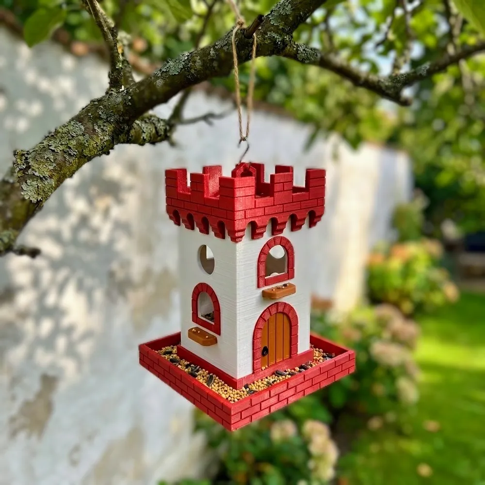 Castle Bird Feeder - Multi-Part Design - No AMS - Free 3D Print Model ...