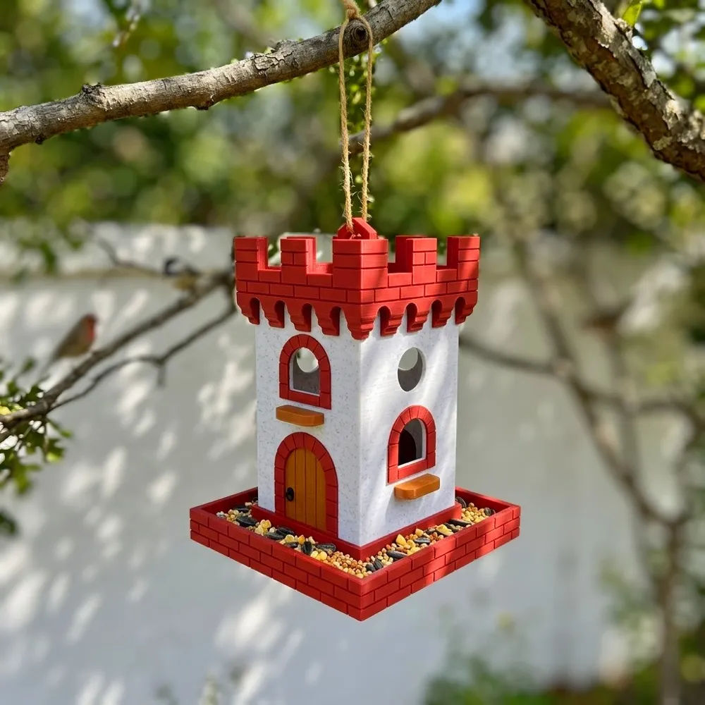 Castle Bird Feeder - Multi-Part Design - No AMS - Free 3D Print Model ...