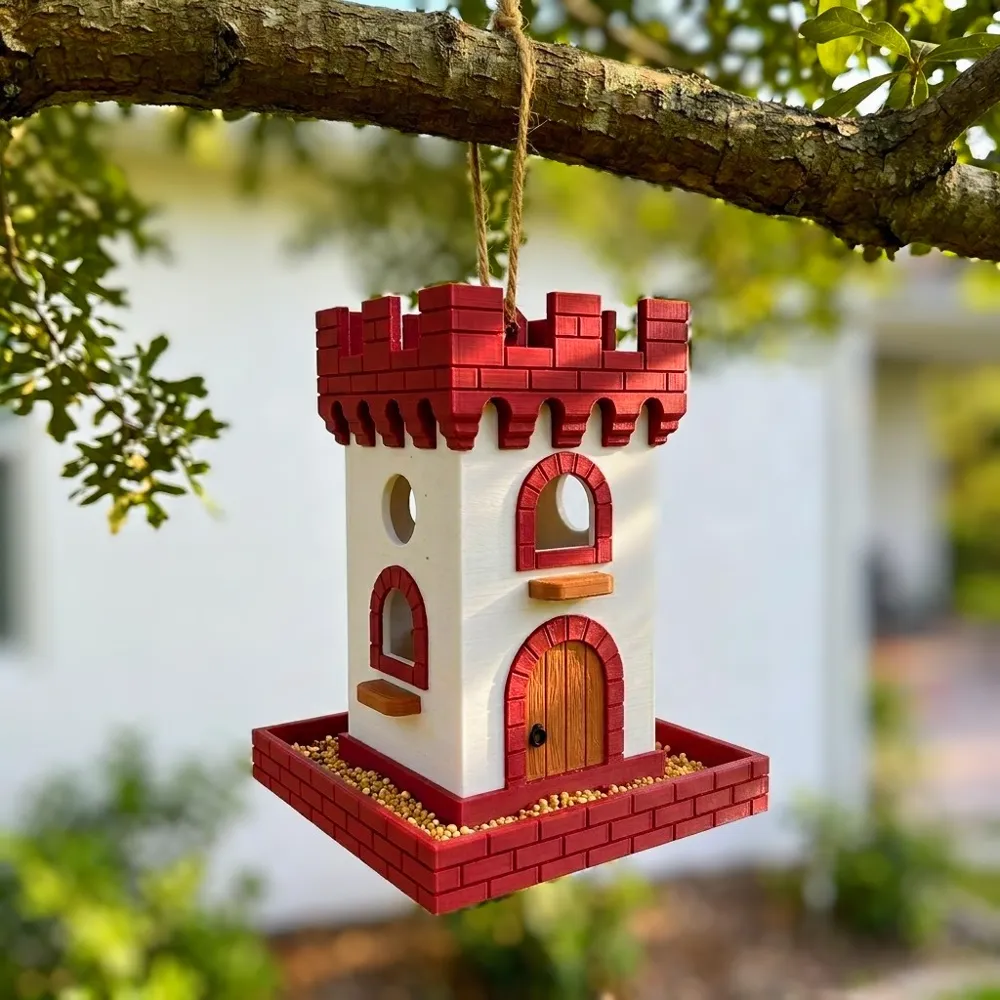 Castle Bird Feeder - Multi-Part Design - No AMS - Free 3D Print Model ...