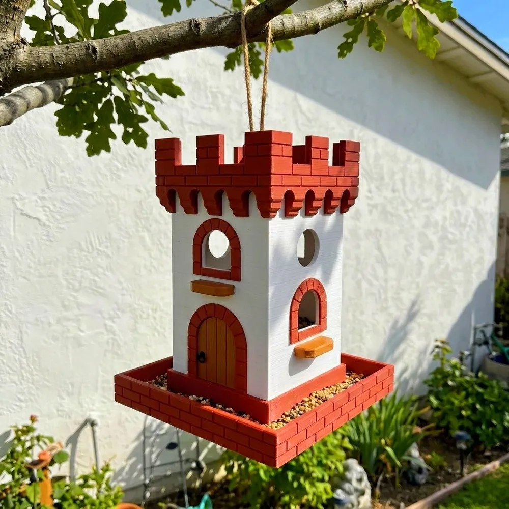 Castle Bird Feeder - Multi-Part Design - No AMS - Free 3D Print Model ...