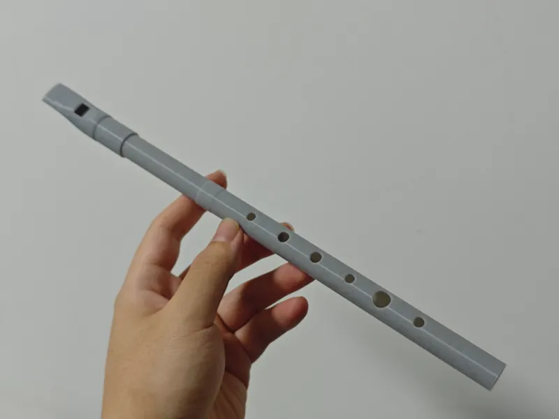 Improved D-major tin-whistle mouthpiece