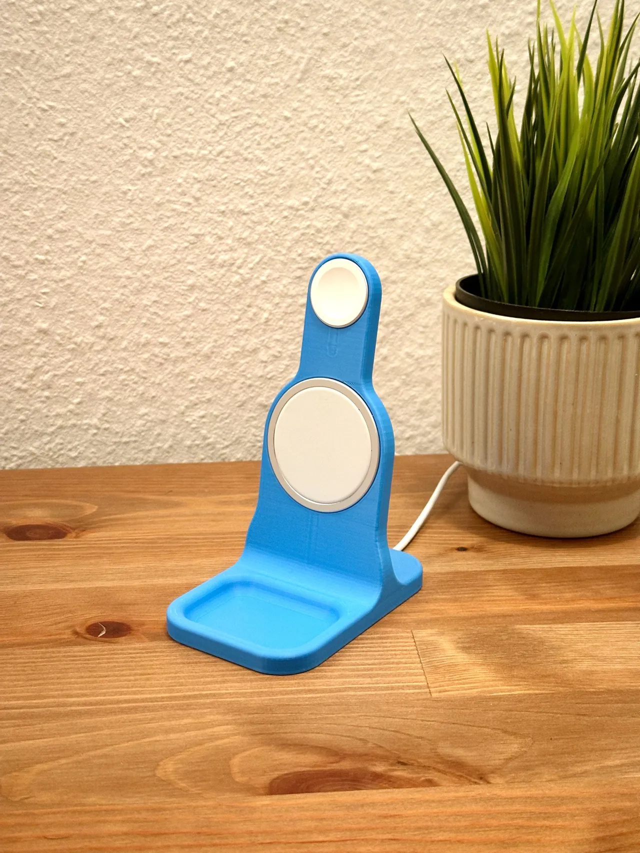 iPhone and Apple Watch charger stand view 3