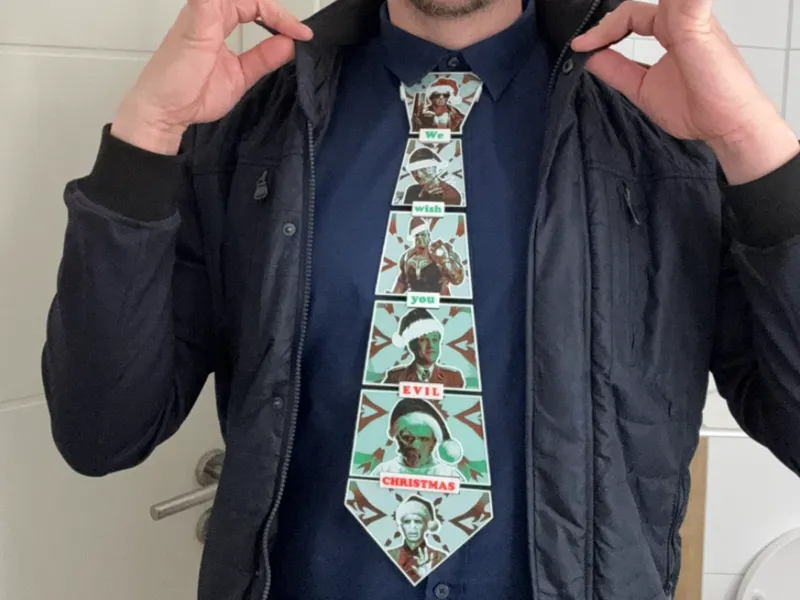 Movie Villain Christmas Necktie 