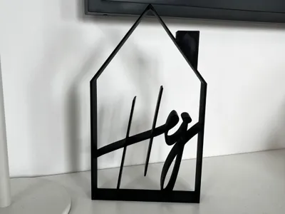 "Hej" House Frame – Shelf Decor | Minimalist Sign