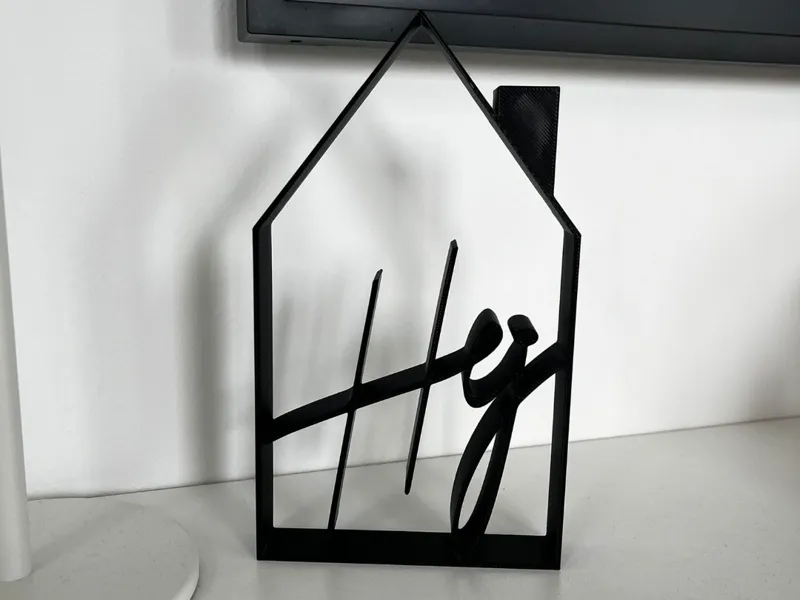 "Hej" House Frame – Shelf Decor | Minimalist Sign