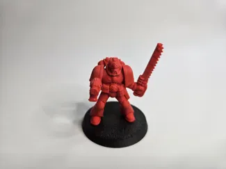 Retro Space Marine with Sword - Cut, no Supports