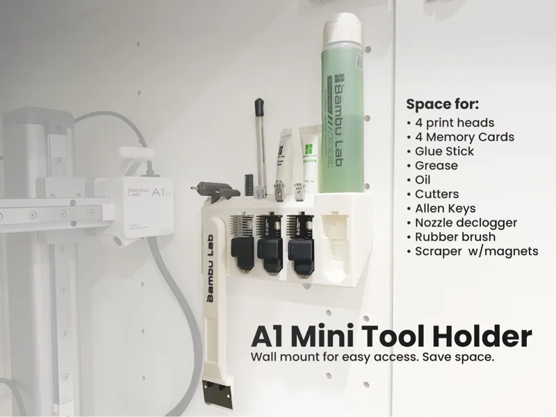 Wall Mounted A1 Mini Tool Holder