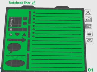 Notebook Line and sign