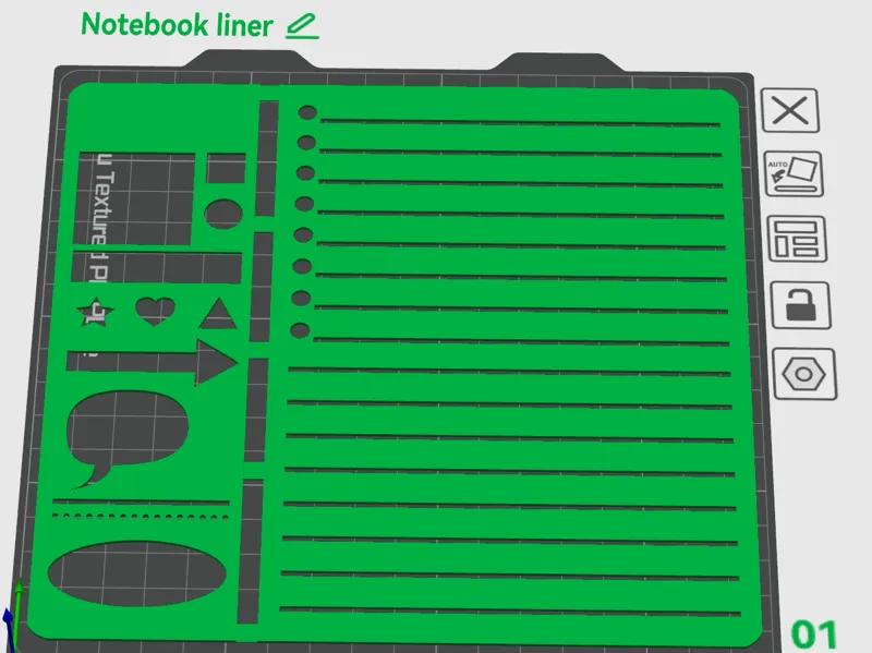 Notebook Line and sign