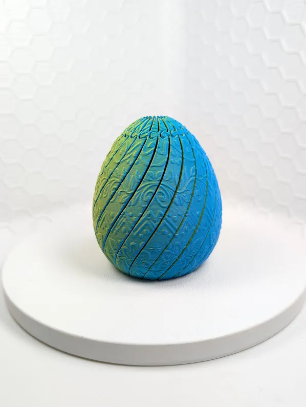 Embossed Twisty Dragon Egg (12 or 20 Slices) - MakerWorld 3D Model | 3Drop