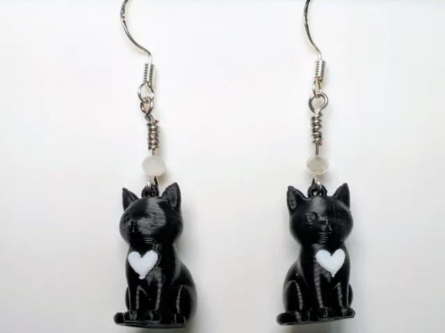 Tuxedo Cat Earrings