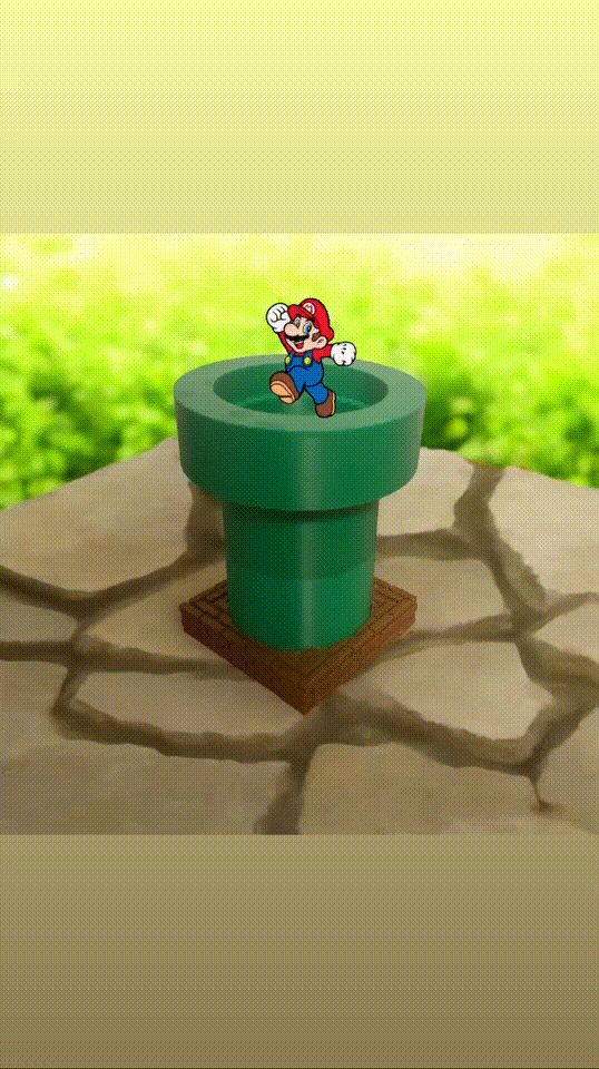 Tuyau Mario (Pot à crayons, brosse à dents,...)