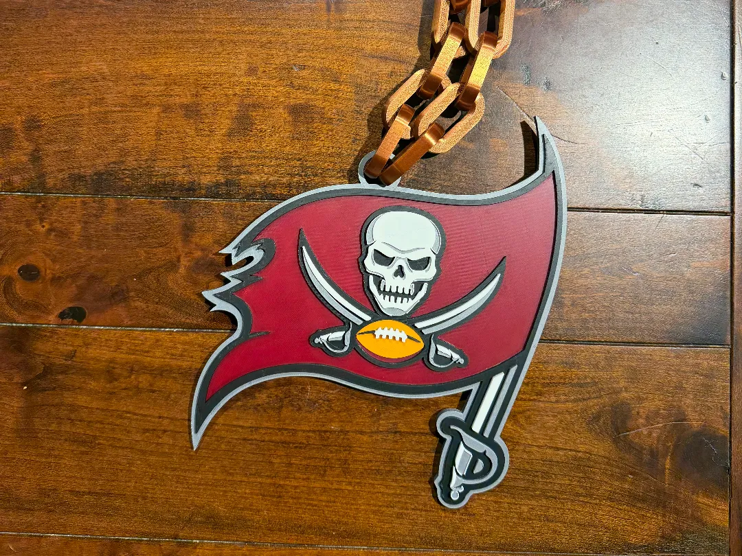 Tampa Bay Buccaneers Oversized Necklace Logo - Free 3D Print Model ...