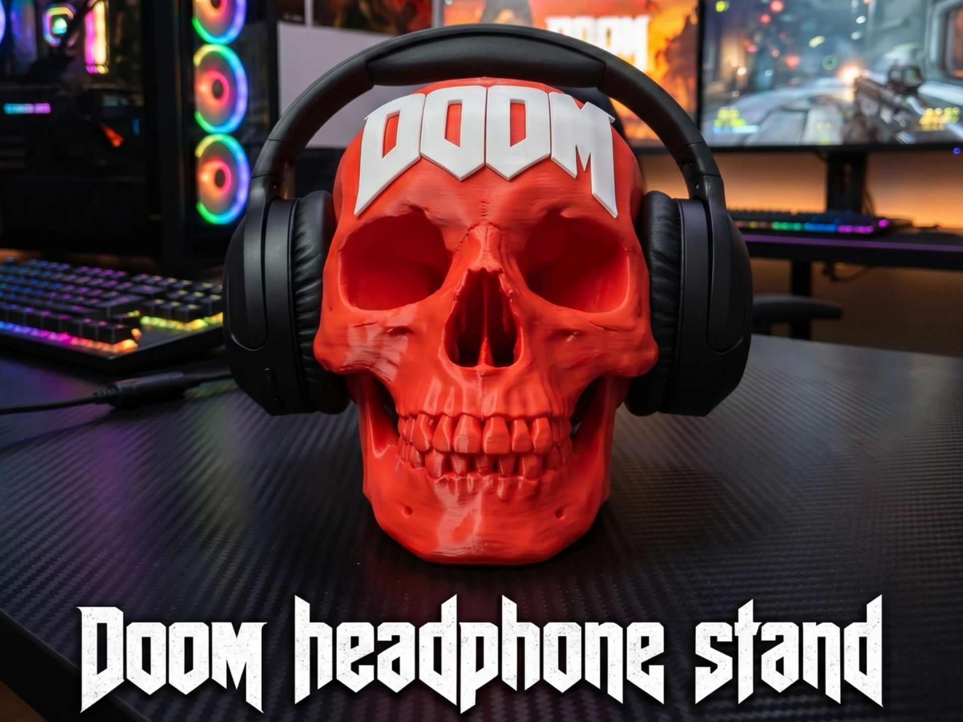 DOOM Skull Headset Stand
