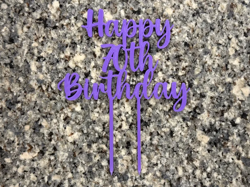 70th Birthday Cake Topper