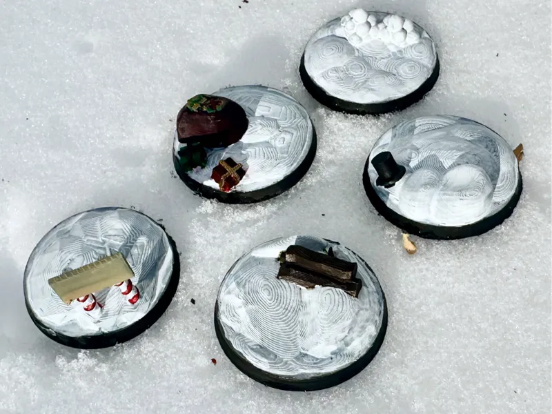 Christmas Themed War Gaming Bases - 28mm - Set 2