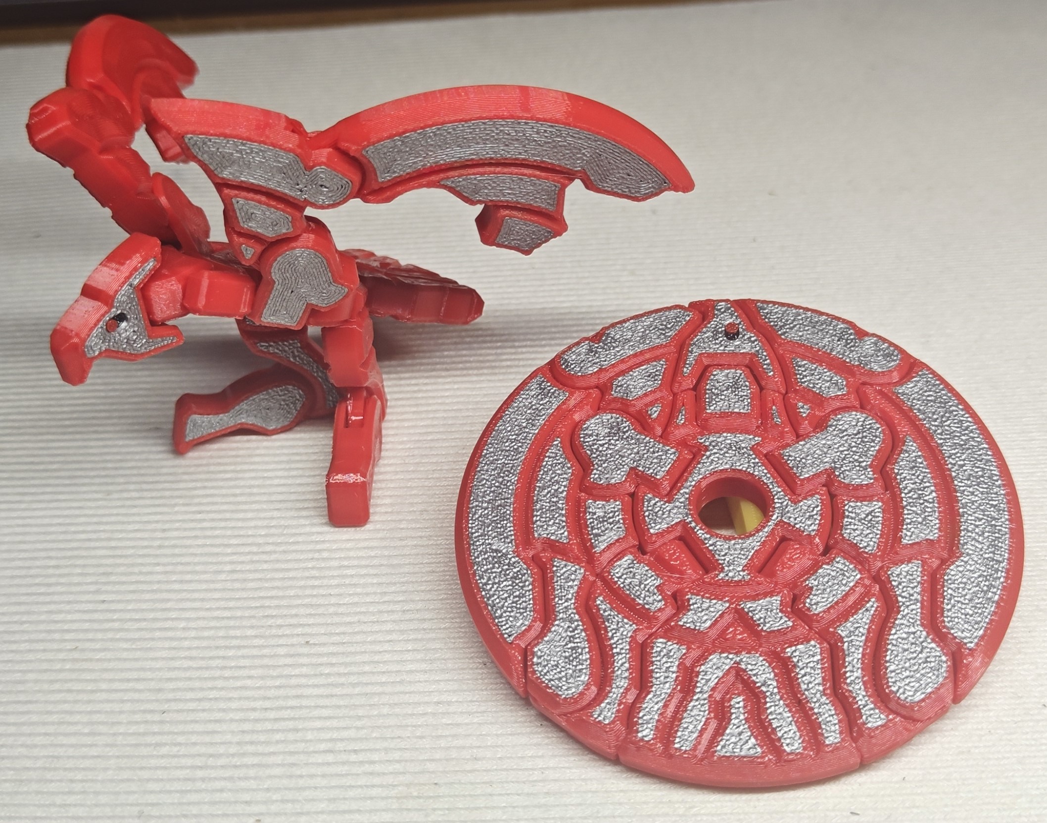 Miniatura 1 do modelo 3D 响鬼盘式神  光碟兽  第一期   免拼装一体打印变形玩具