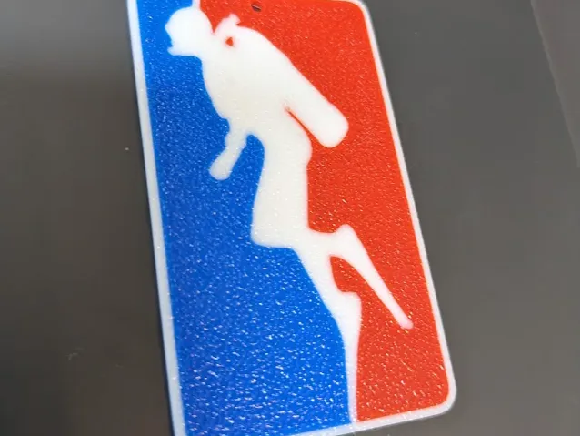 SCUBA Diving Sports Logo Keychain
