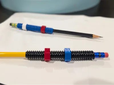 Fidget Sleeve for Pencils and Pens - thread/nut