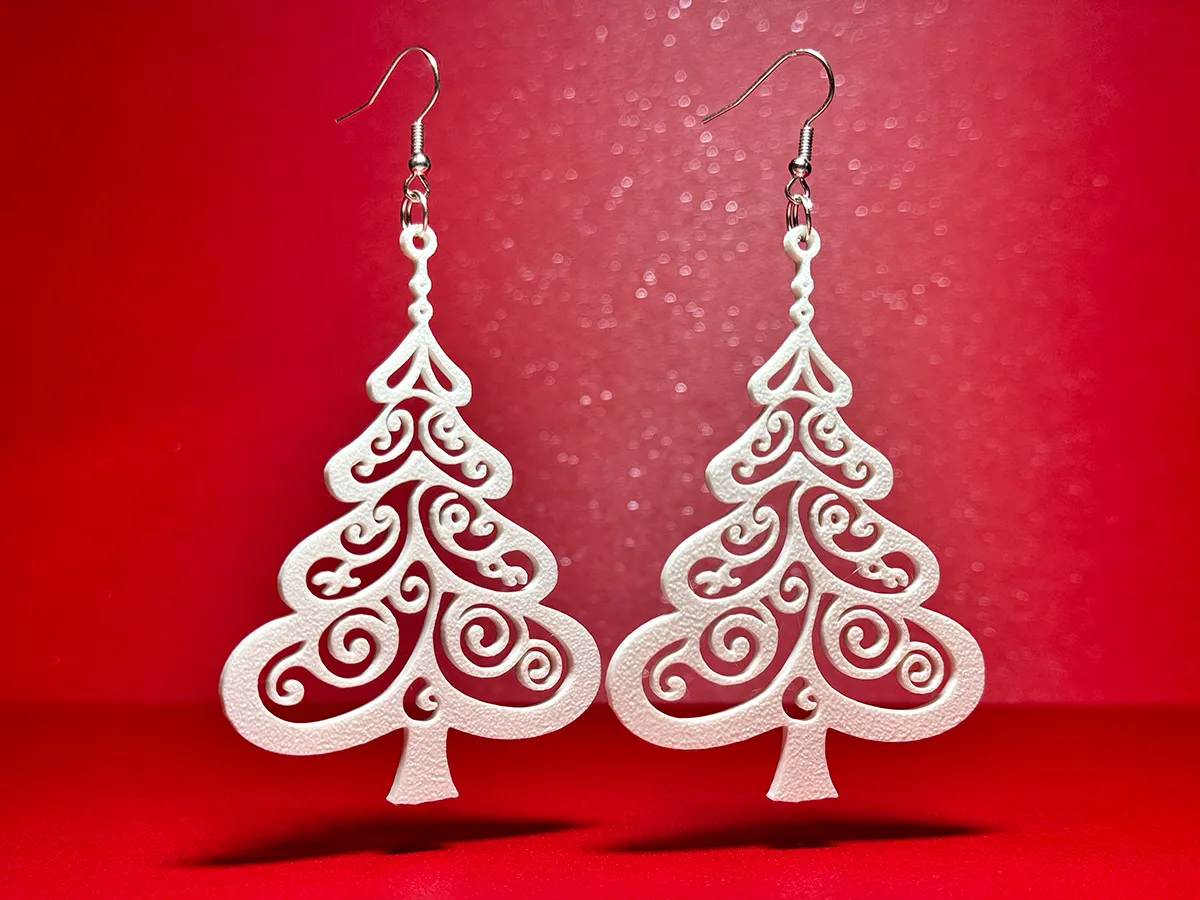 Christmas Tree Earrings view 3