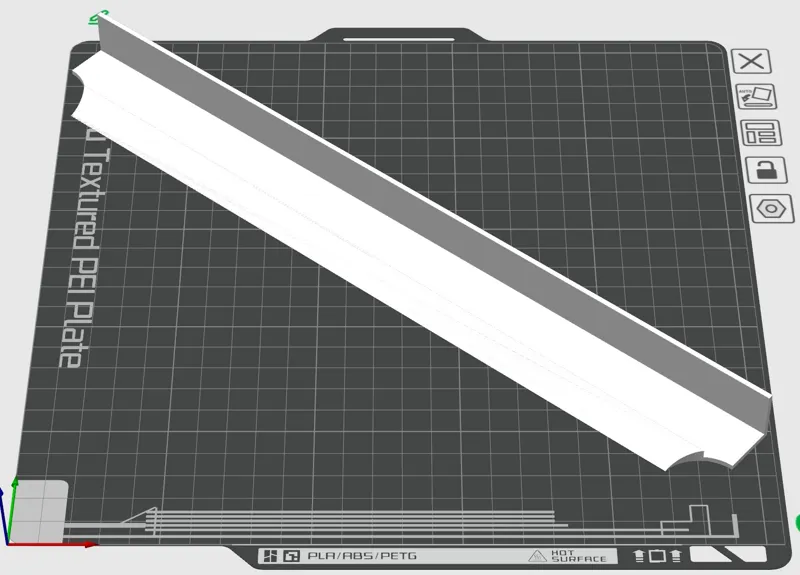 BambuLab internal waste cleaner 315mm remix for X1