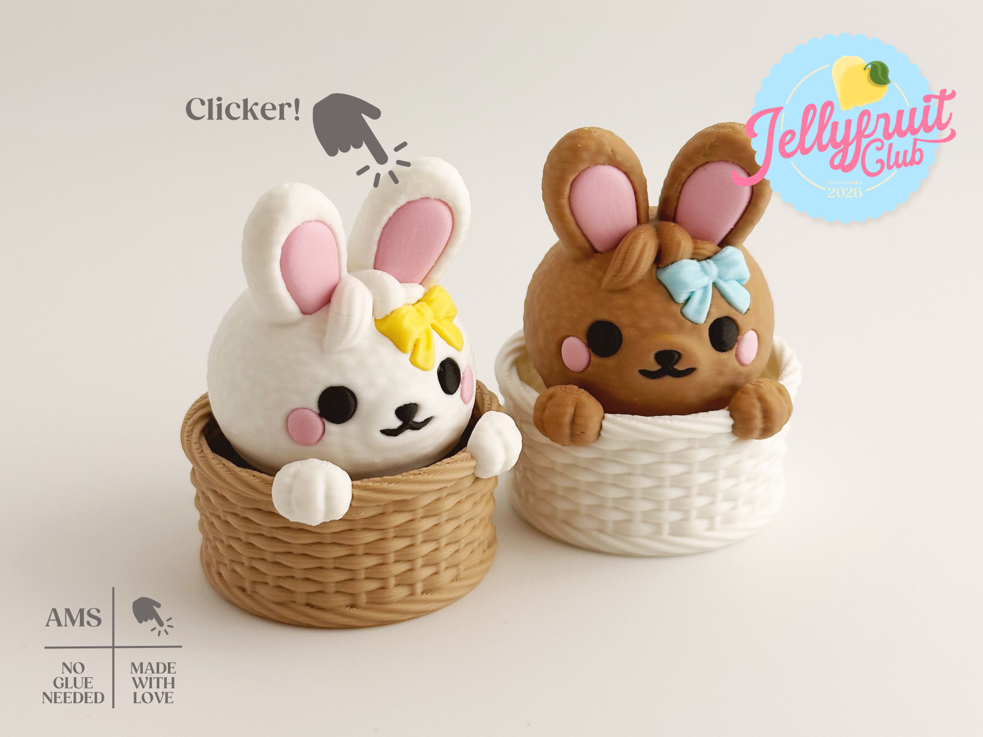 Rabbit in Basket Fidget Clicker