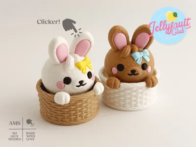 Rabbit in Basket Fidget Clicker