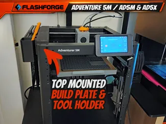 Top-mounted build plate holder for AD5M & AD5X